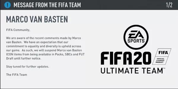 Nazi 'Joke' Gets Marco van Basten Removed from FIFA 20